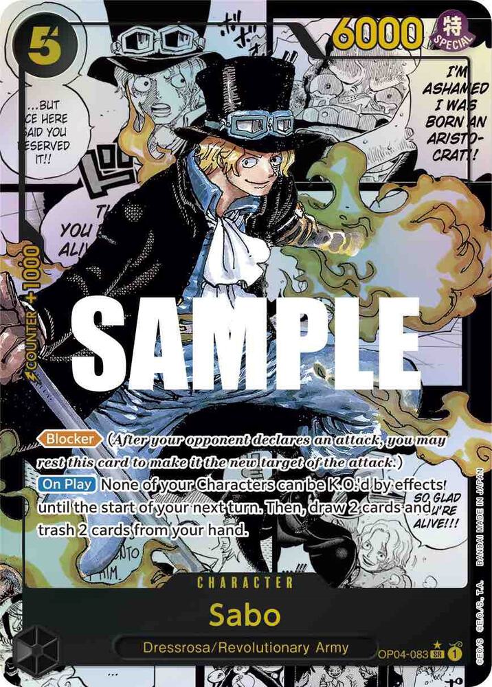 Sabo (Alternate Art) (Manga) OP04-083 Kingdoms of Intrigue One Piece Foil NM