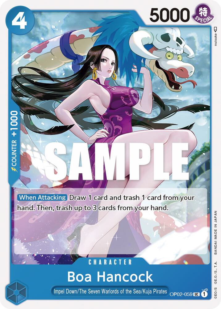 Boa Hancock OP02-059 Uncommon Paramount War One Piece Near Mint