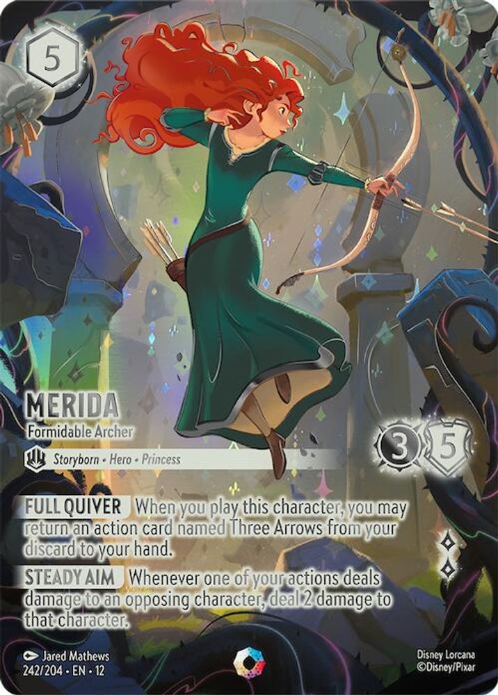Merida - Formidable Archer (Iconic) 242/204 Iconic Wilds Unknown Lorcana Holo NM