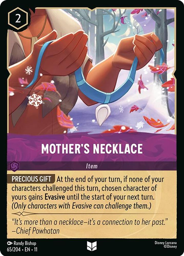Mother's Necklace 65/204 Uncommon Winterspell Lorcana Near Mint