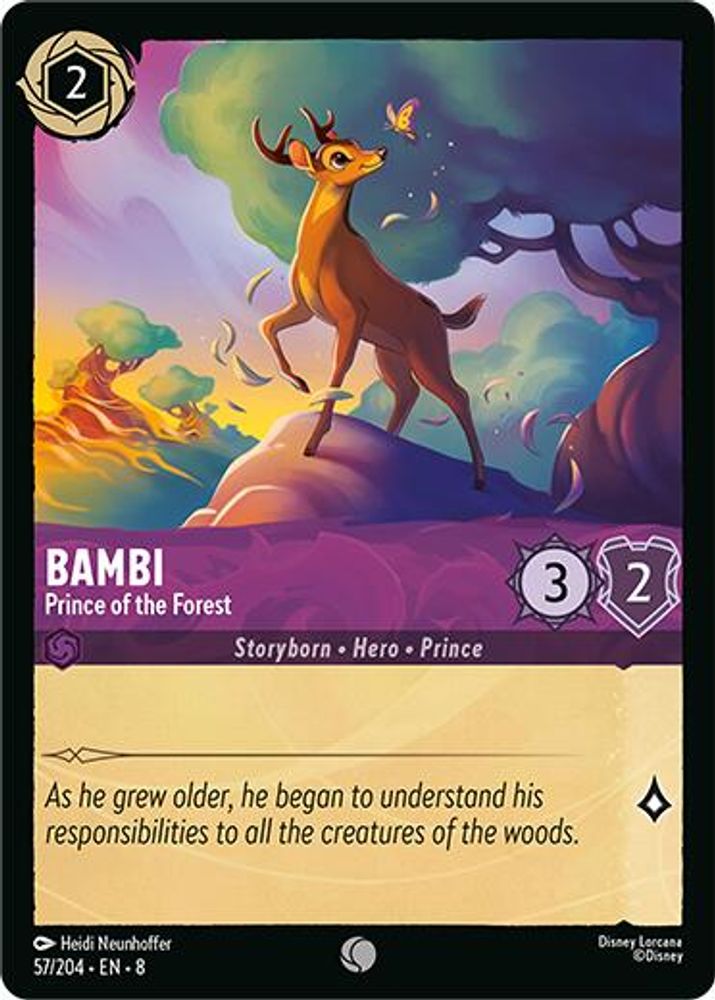 Bambi - Prince of the Forest 57/204 Common Reign of Jafar Lorcana Near Mint