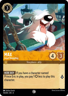 Max - Loyal Sheepdog 14/204 Common Ursula's Return Lorcana Near Mint