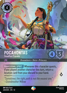 Pocahontas - Steadfast Traveler (Epic) 220/204 Wilds Unknown Lorcana Holo NM