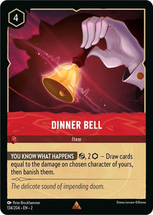 Dinner Bell 134/204 Rare Rise of the Floodborn Lorcana Near Mint
