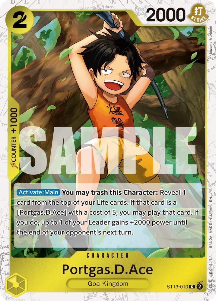 Portgas.D.Ace (Pirate Foil) ST13-010 Premium Booster -The Best- Vol. 2 One Piece NM
