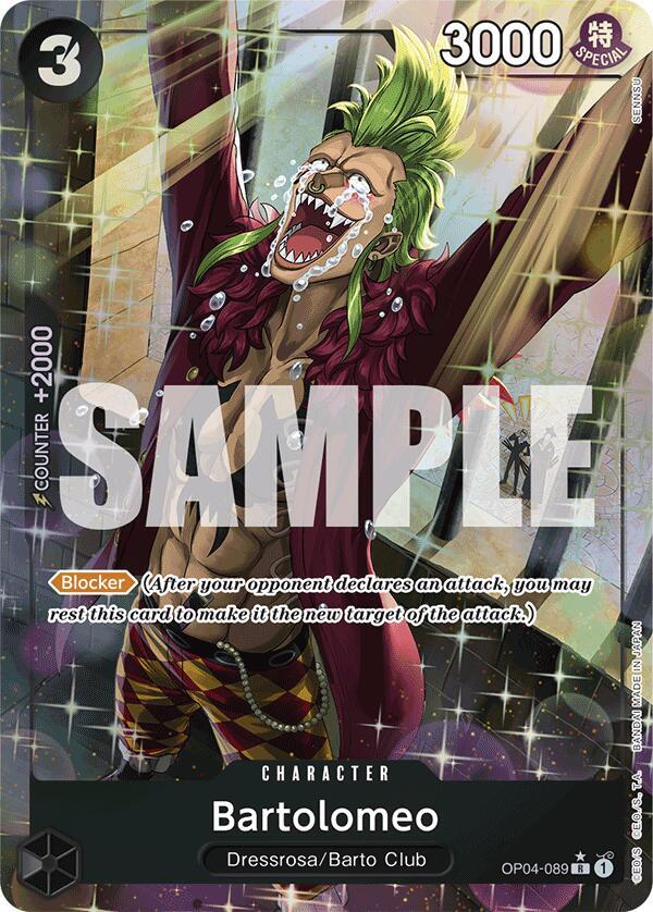 Bartolomeo (Alternate Art) OP04-089 Premium Booster -The Best- One Piece Foil NM