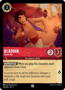 Aladdin - Street Rat 105/204 Common The First Chapter Lorcana Near Mint