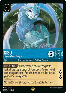 Sisu - Divine Water Dragon 159/204 Legendary Rise of the Floodborn Lorcana NM