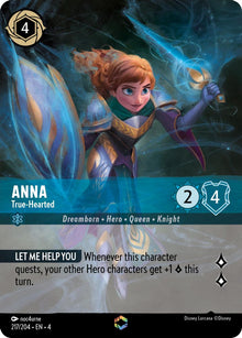 Anna - True-Hearted (Enchanted) 217/204 Ursula's Return Lorcana Holo NM