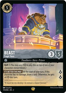 Beast - Tragic Hero 173/204 Legendary Rise of the Floodborn Lorcana Near Mint