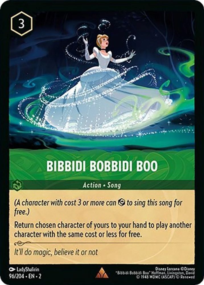 Bibbidi Bobbidi Boo 96/204 Rare Rise of the Floodborn Lorcana Near Mint