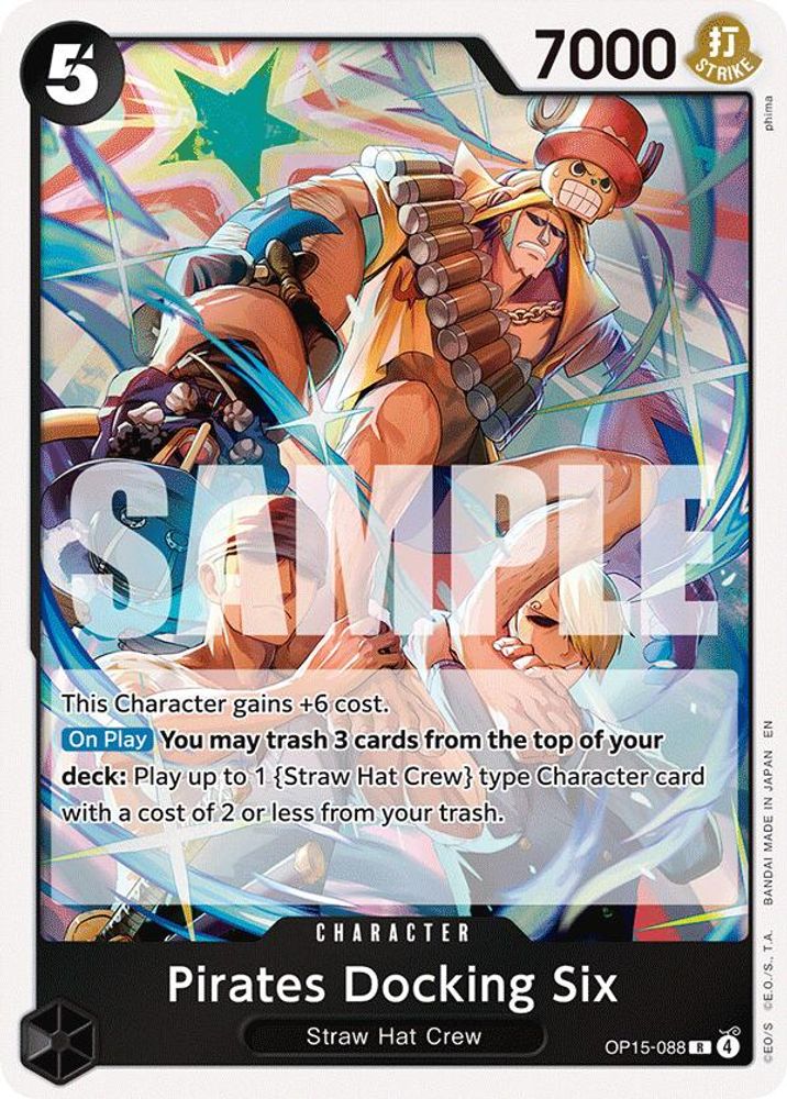 Pirates Docking Six OP15-088 Rare Adventure on Kami's Island One Piece Foil NM