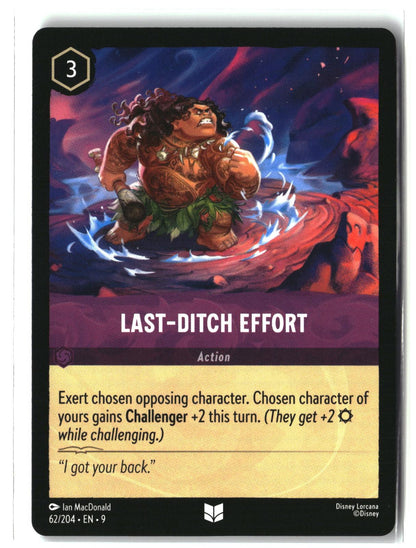 Last-Ditch Effort 62/204 Uncommon Fabled Lorcana Lightly Played