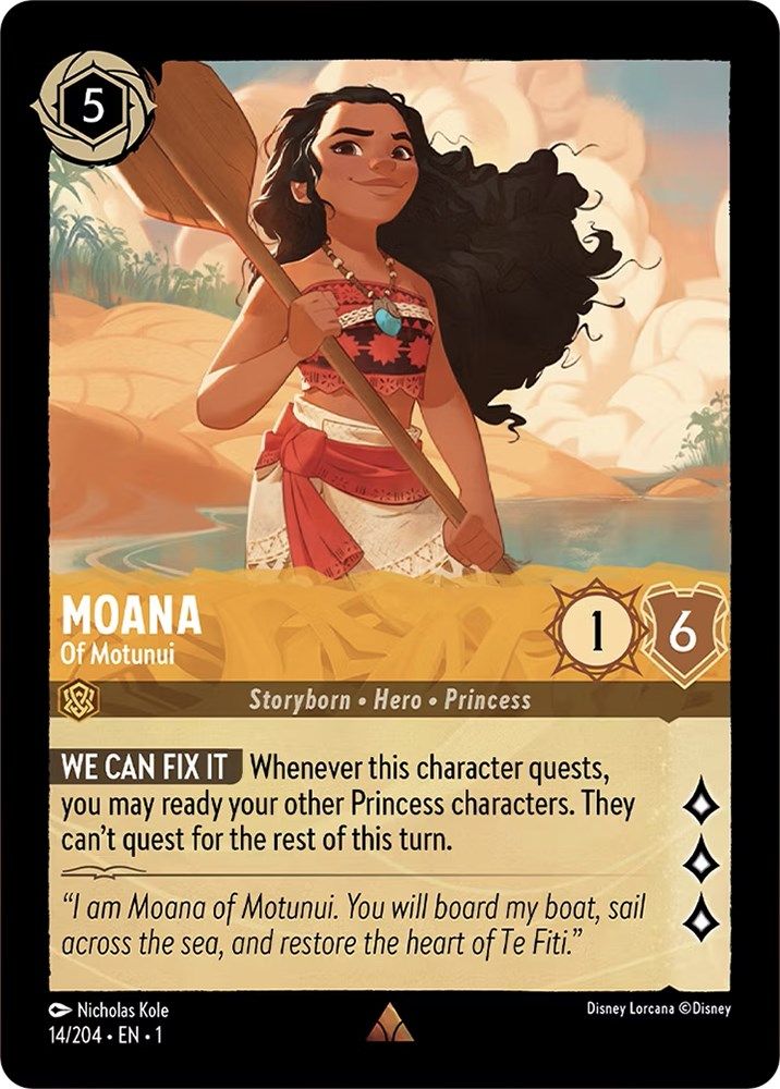 Moana - Of Motunui 14/204 Rare The First Chapter Lorcana Near Mint