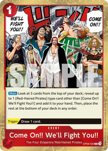 Come On!! We'll Fight You!! (Reprint) OP09-020 Premium Booster -The Best- Vol. 2 One Piece Foil NM