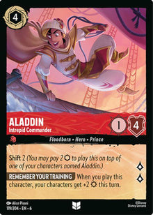 Aladdin - Intrepid Commander 119/204 Uncommon Azurite Sea Lorcana Near Mint