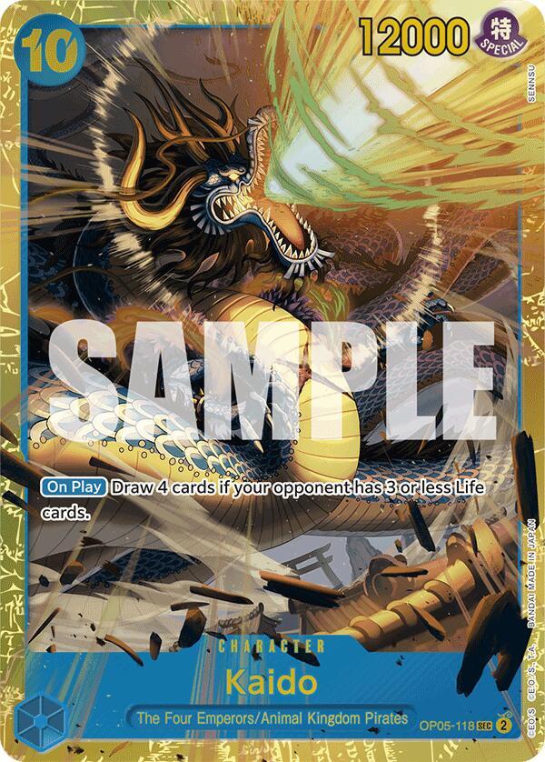 Kaido (Reprint) OP05-118 Premium Booster -The Best- One Piece Foil NM