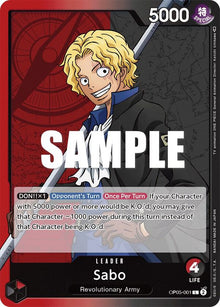 Sabo (001) OP05-001 Leader Awakening of the New Era One Piece Near Mint