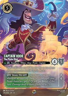 Captain Hook - The Pirate King (Enchanted) 215/204 Lorcana Holo NM
