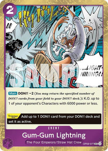 Gum-Gum Lightning (Pirate Foil) OP09-077 Premium Booster -The Best- Vol. 2 One Piece NM