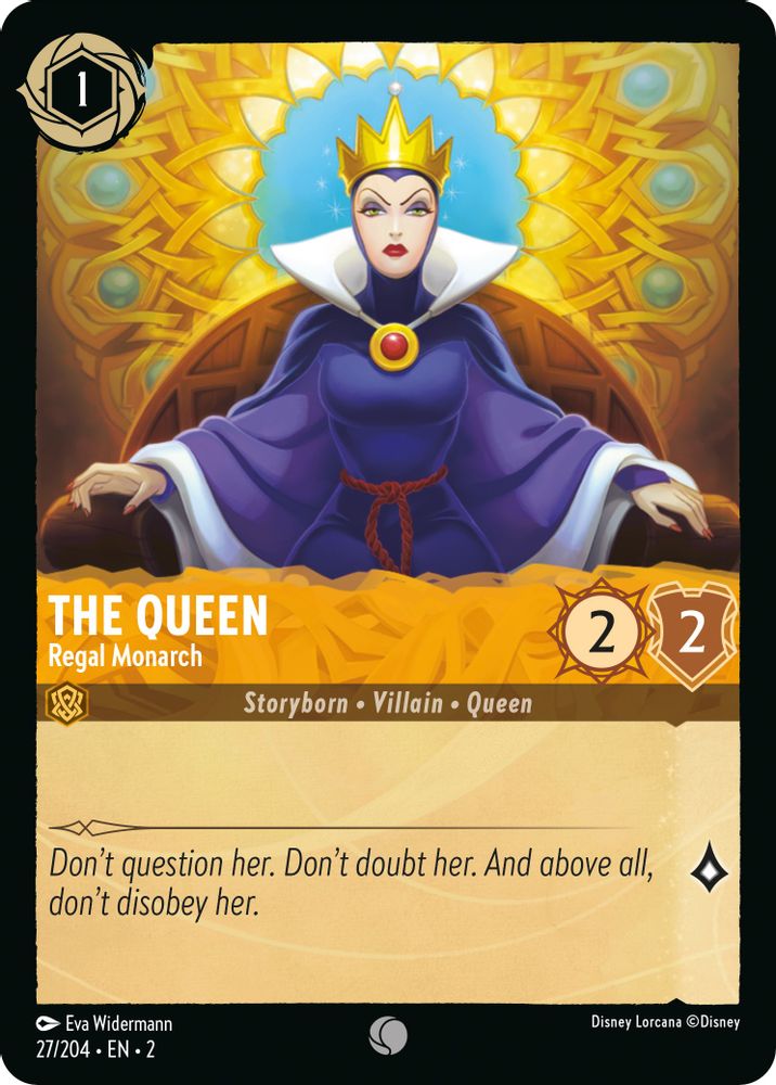 The Queen - Regal Monarch 27/204 Common Rise of the Floodborn Lorcana Near Mint