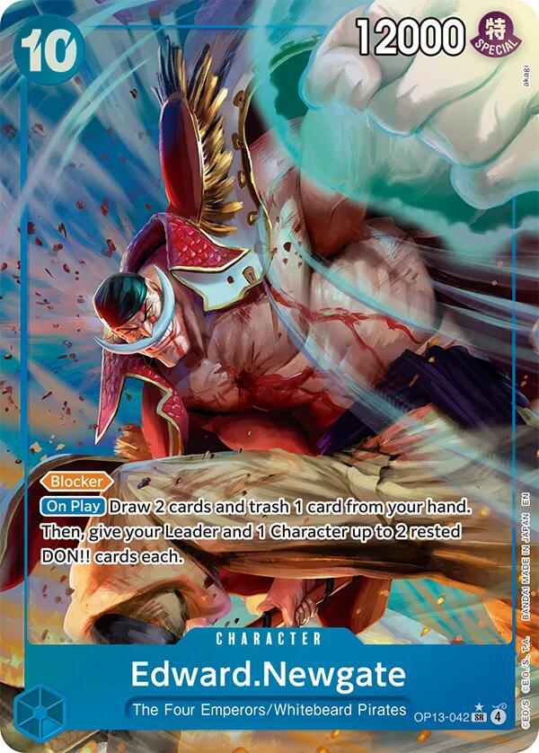 Edward.Newgate (Alternate Art) OP13-042 Carrying On His Will One Piece Foil NM