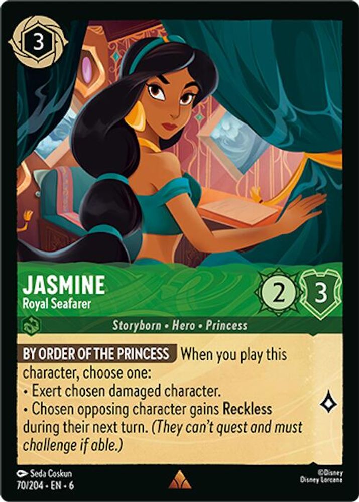 Jasmine - Royal Seafarer 70/204 Rare Azurite Sea Lorcana Near Mint