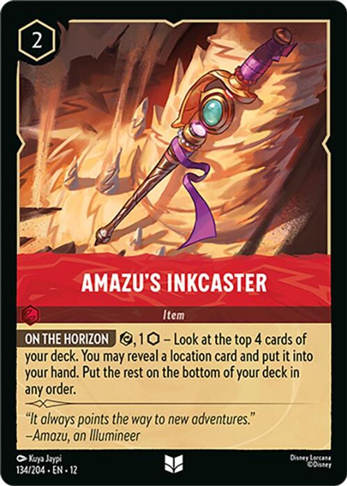 Amazu's Inkcaster 134/204 Uncommon Wilds Unknown Lorcana Near Mint
