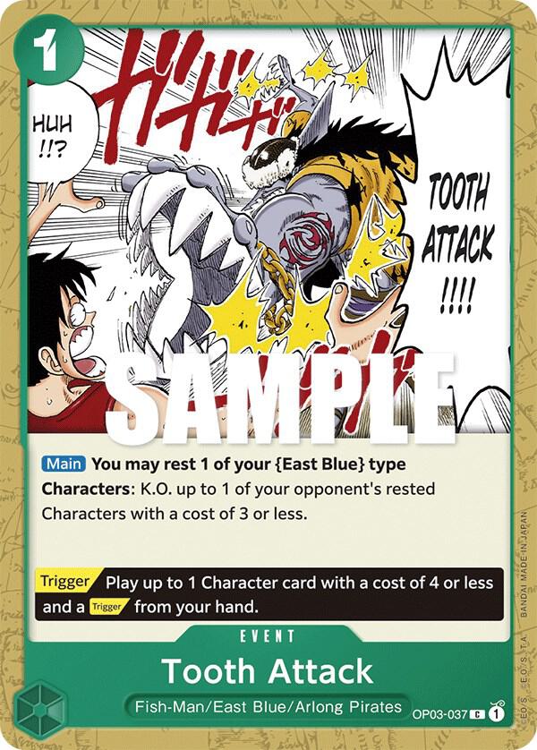 Tooth Attack OP03-037 Common Pillars of Strength One Piece Near Mint