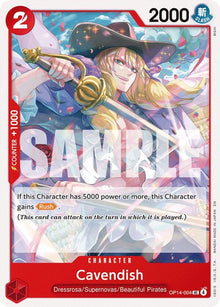 Cavendish OP14-004 Uncommon The Azure Sea's Seven One Piece Near Mint