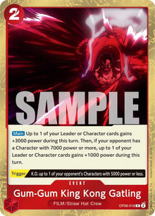 Gum-Gum King Kong Gatling OP06-018 Rare Wings of the Captain One Piece Foil NM