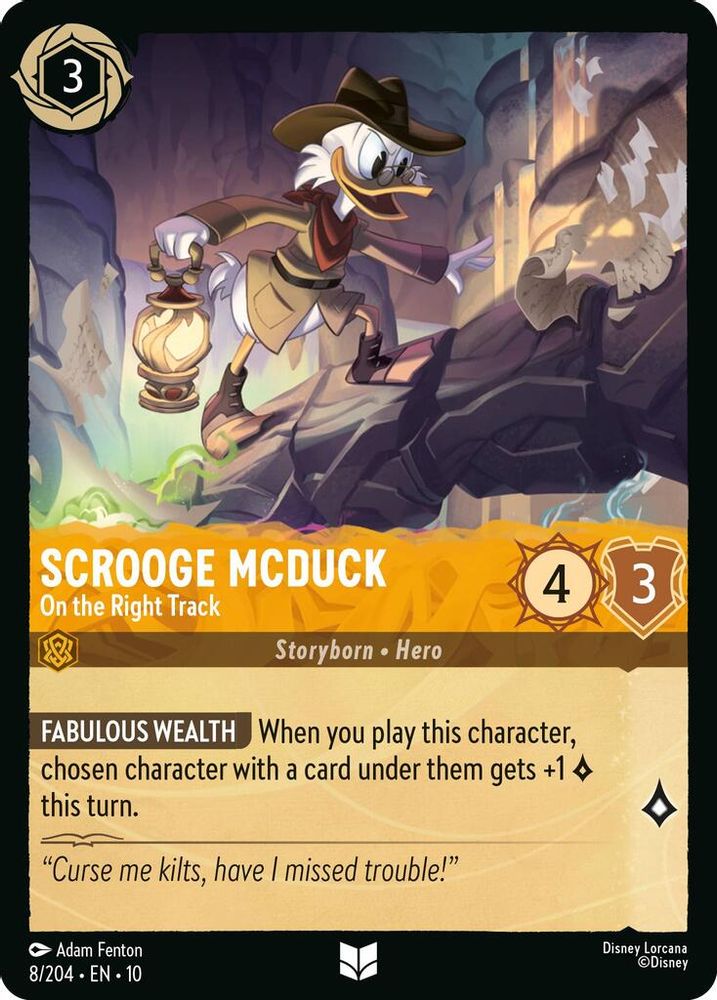 Scrooge McDuck - On the Right Track 8/204 Whispers in the Well Lorcana NM