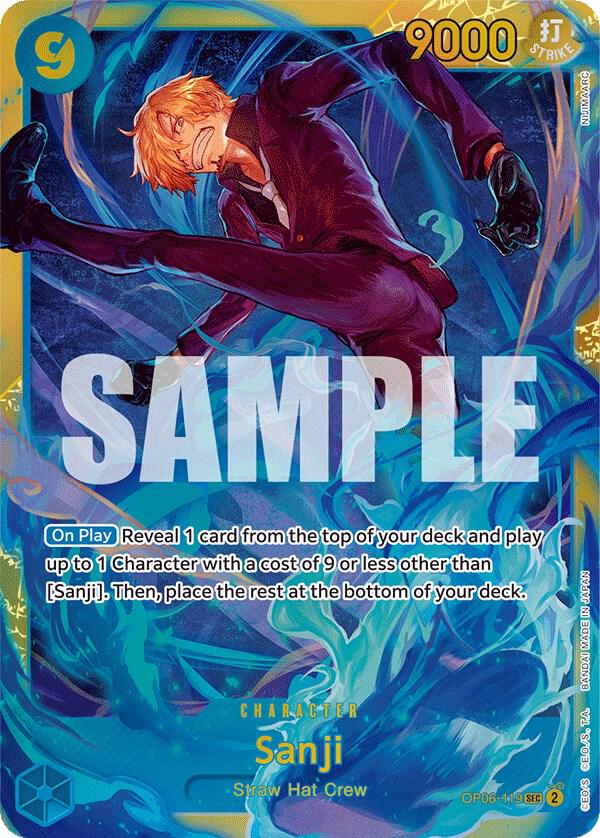 Sanji OP06-119 Secret Rare Wings of the Captain One Piece Foil Near Mint