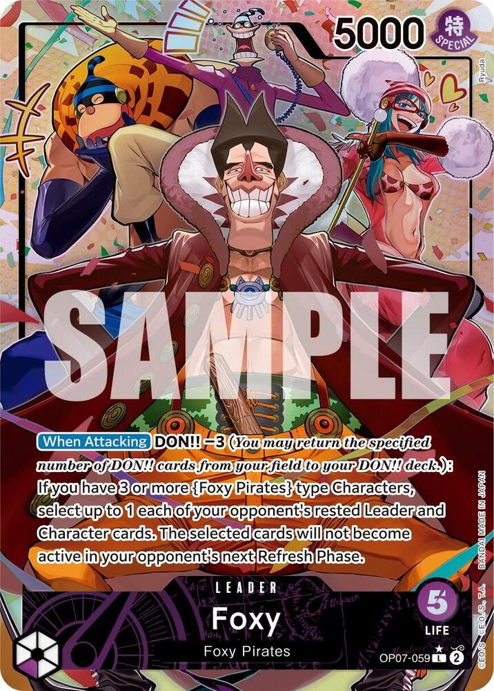 Foxy (059) (Parallel) OP07-059 Leader 500 Years in the Future One Piece Foil NM