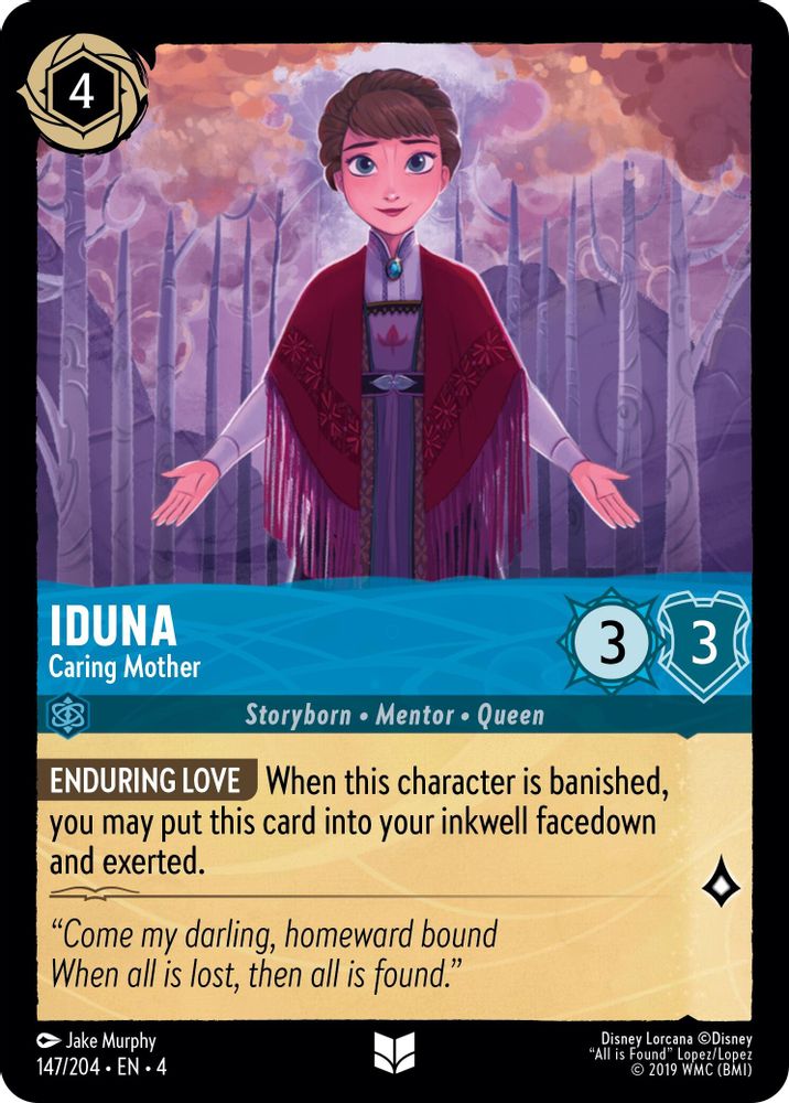 Iduna - Caring Mother 147/204 Uncommon Ursula's Return Lorcana Near Mint