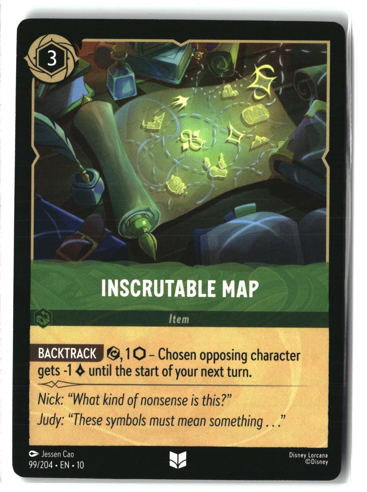 Inscrutable Map 99/204 Uncommon Whispers in the Well Lorcana Lightly Played