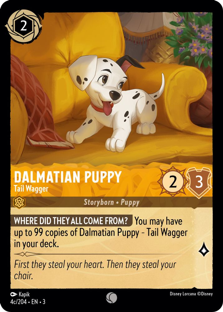 Dalmatian Puppy - Tail Wagger (4c/204) 4C/204 Into the Inklands Lorcana NM