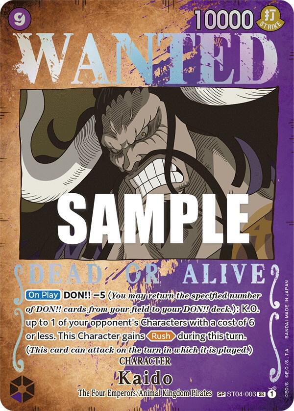 Kaido (Wanted Poster) ST04-003 Super Rare Pillars of Strength One Piece Foil NM