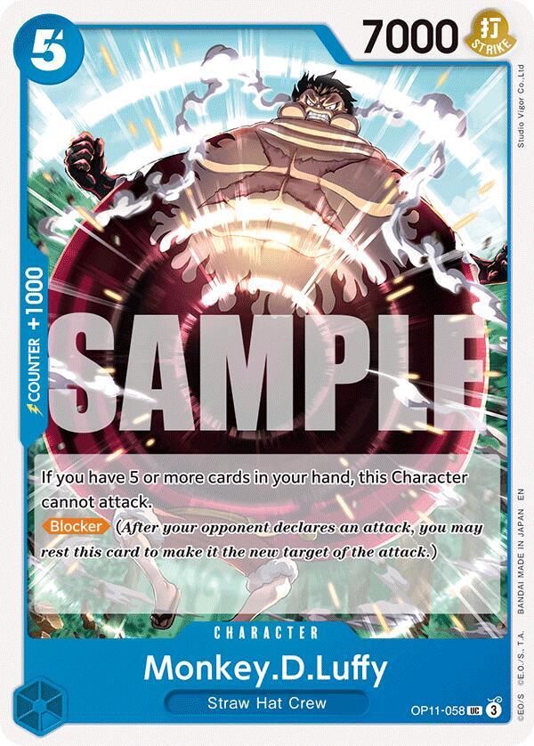 Monkey.D.Luffy (058) OP11-058 Uncommon A Fist of Divine Speed One Piece NM