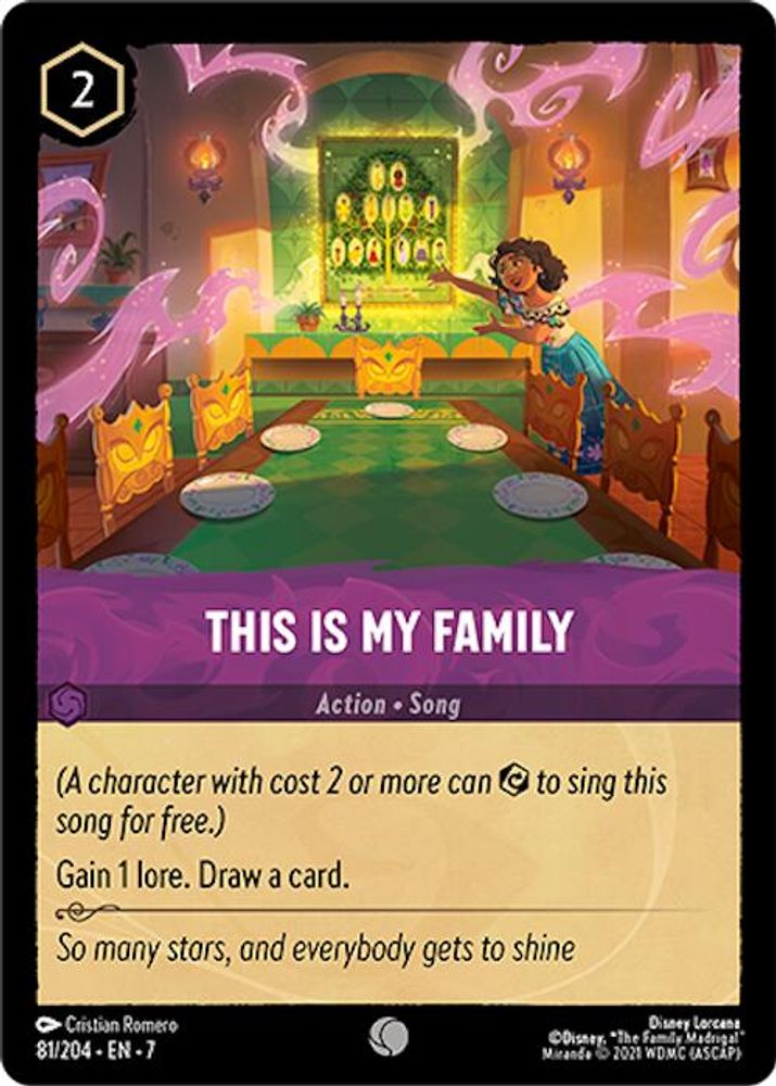 This Is My Family 81/204 Common Archazia's Island Lorcana Near Mint