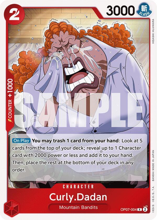 Curly.Dadan OP07-004 Rare 500 Years in the Future One Piece Foil Near Mint