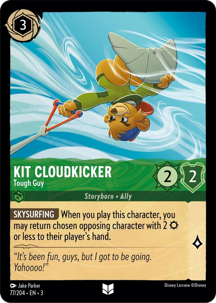 Kit Cloudkicker - Tough Guy 77/204 Uncommon Into the Inklands Lorcana Near Mint
