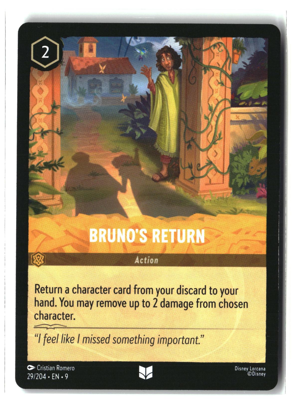 Bruno's Return 29/204 Uncommon Fabled Lorcana Lightly Played