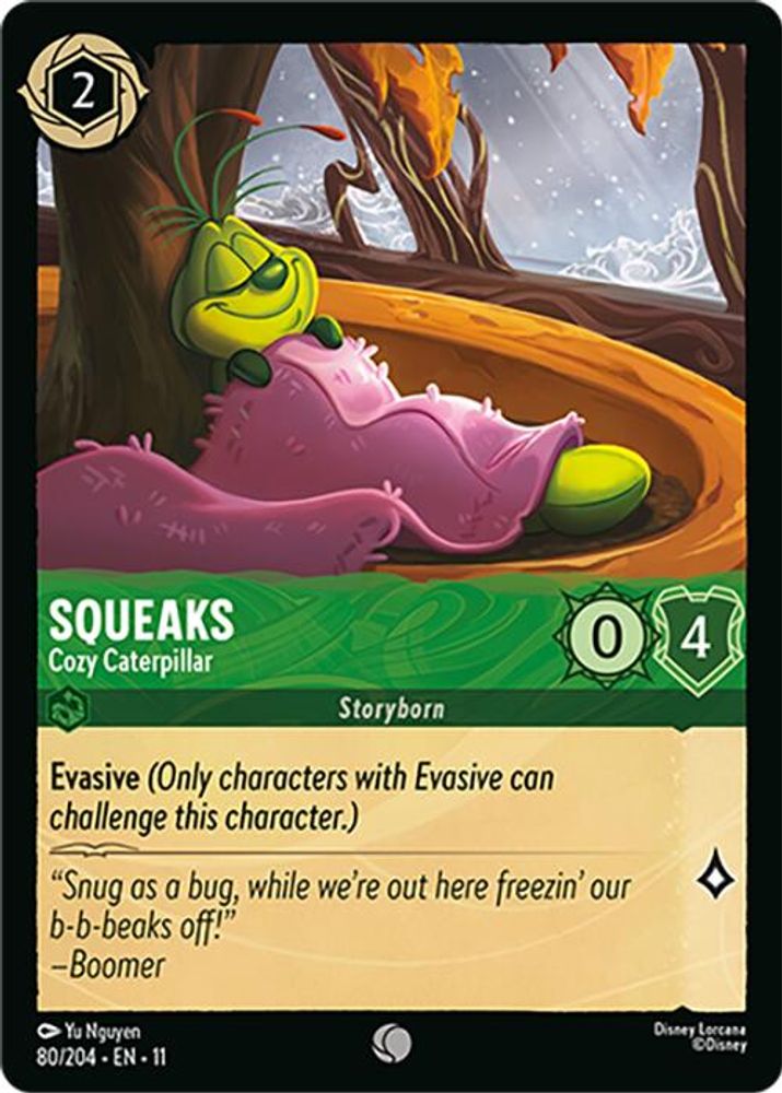 Squeaks - Cozy Caterpillar 80/204 Common Winterspell Lorcana Near Mint