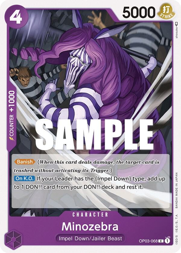 Minozebra OP03-068 Common Pillars of Strength One Piece Near Mint