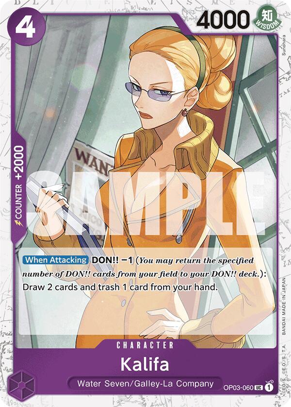 Kalifa (Jolly Roger Foil) OP03-060 Premium Booster -The Best- One Piece NM