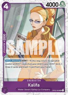 Kalifa (Jolly Roger Foil) OP03-060 Premium Booster -The Best- One Piece NM