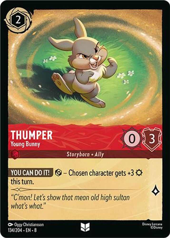 Thumper - Young Bunny 134/204 Uncommon Reign of Jafar Lorcana Near Mint