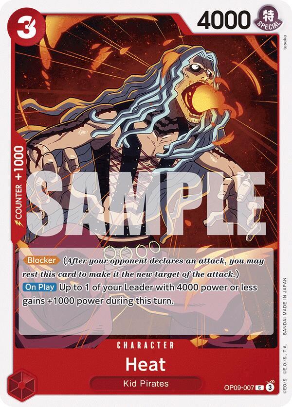 Heat OP09-007 Common Emperors in the New World One Piece Near Mint