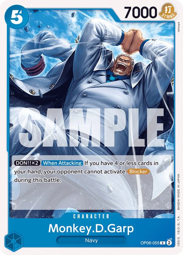 Monkey.D.Garp OP06-055 Common Wings of the Captain One Piece Near Mint